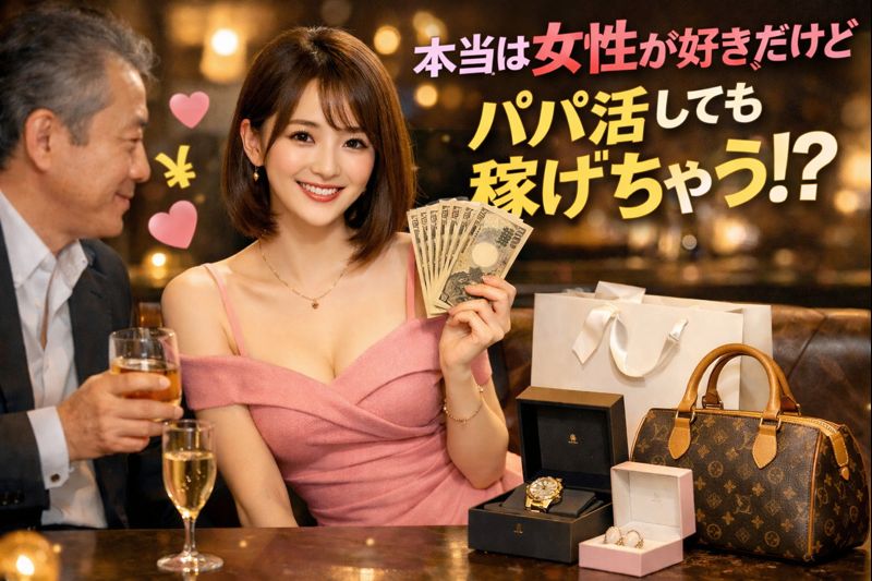 レズやバイの女性がパパ活したら人気はあるので月10万円稼げるけどやる？